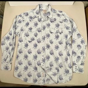 Lucky Brand Vintage Western shirt snap button XL